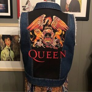 Queen Up-Cycled Denim Vest Women’s Size Medium/Large